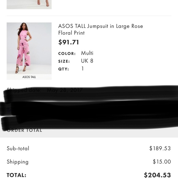 ASOS Floral Silky Jumpsuit - New Without Tags - Picture 3 of 3